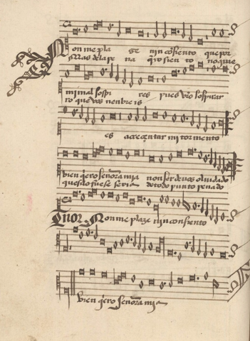 page 33 from the Cancionero de Palacio showing musical notation